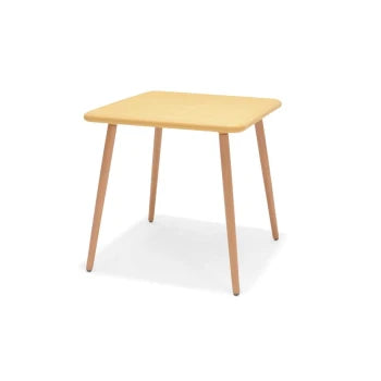 Nassau square table 70x70cm - Social Plastic® Honey Yellow