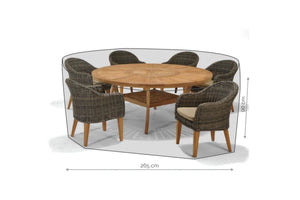 All weather furniture cover - 6 seat round dining set