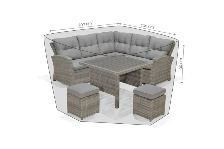 All weather furniture cover - Corner casual dining set (small)