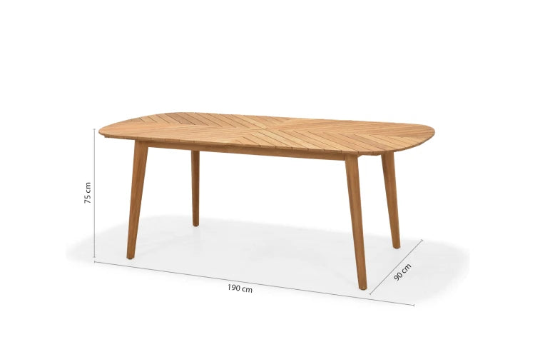 Jade Oval Table 190x90cm, 75h