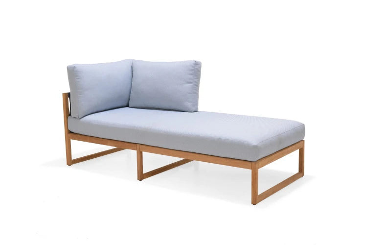 Garnet Chaise Sofa Right Chair - Copen Blue