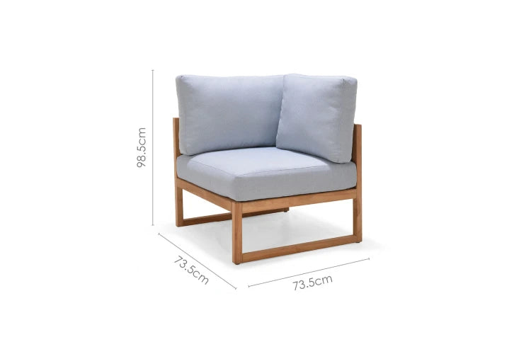 Garnet Modular Corner Chair - Copen Blue