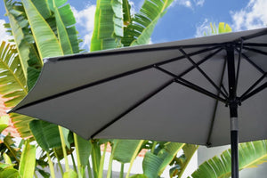 3m Crank & Tilt Aluminium Parasol Set - Grey