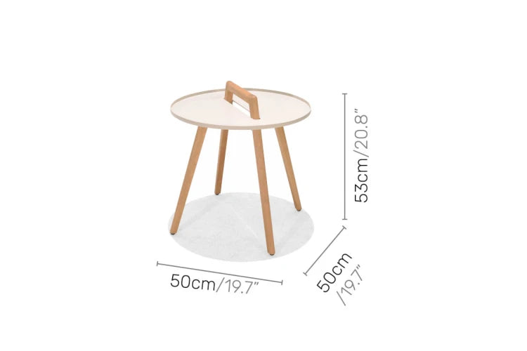 Nassau Round Side Table - Coral Sand Matt