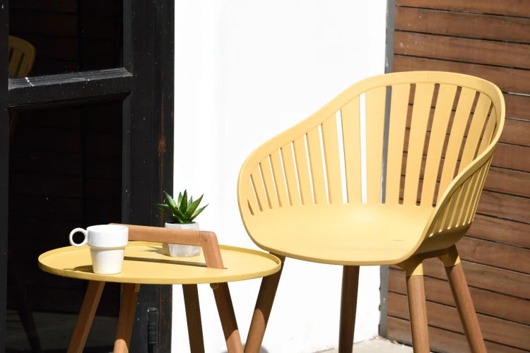 Nassau Round Side Table - Honey Yellow