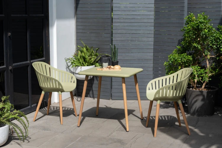 Nassau square table 70x70cm - Social Plastic® Sage Green