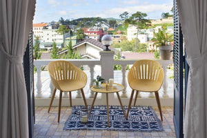 Nassau Round Side Table - Honey Yellow