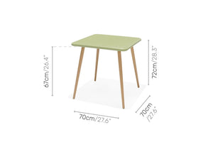 Nassau square table 70x70cm - Social Plastic® Sage Green