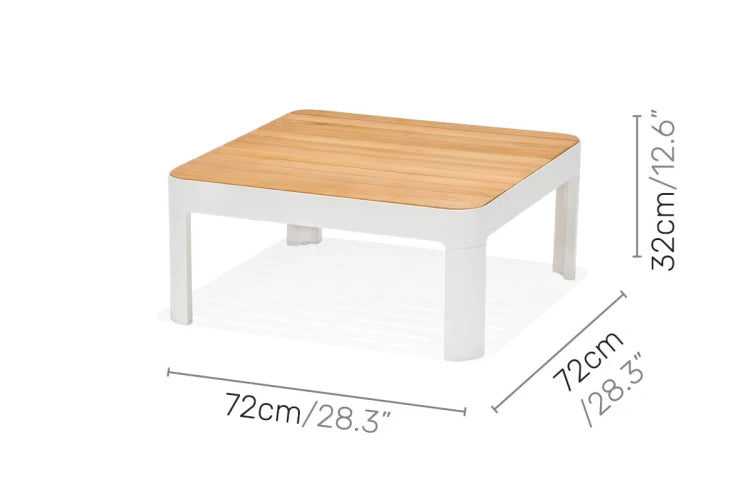 Portals Light coffee square table 72x72cm