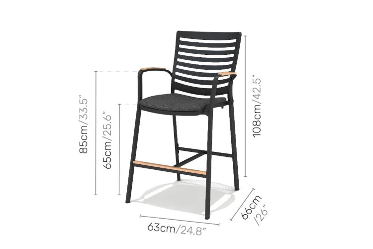 Portals Dark low bar chair