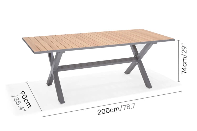 Panama Light rect. table 200x90cm